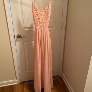Pink formal maxi dress